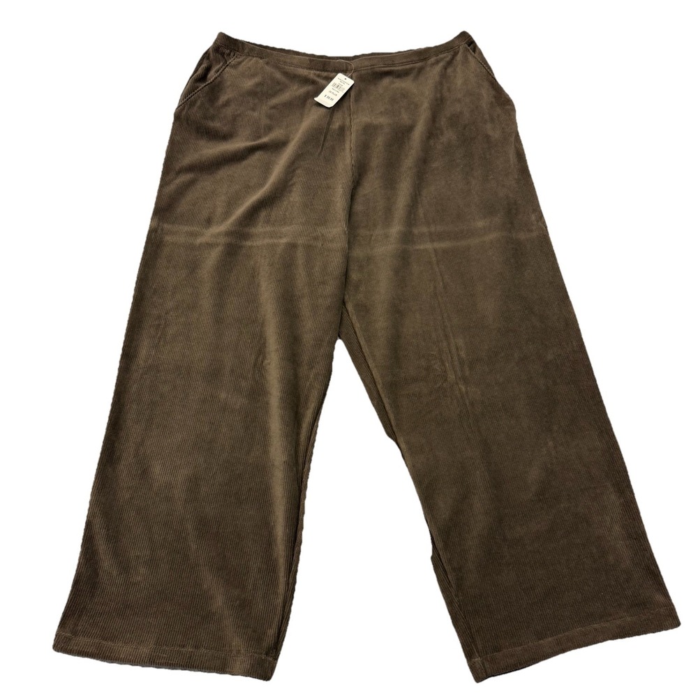 LL Bean Perfect Fit Knit Cords 2X Pants Corduroy Soft Brown New Plus